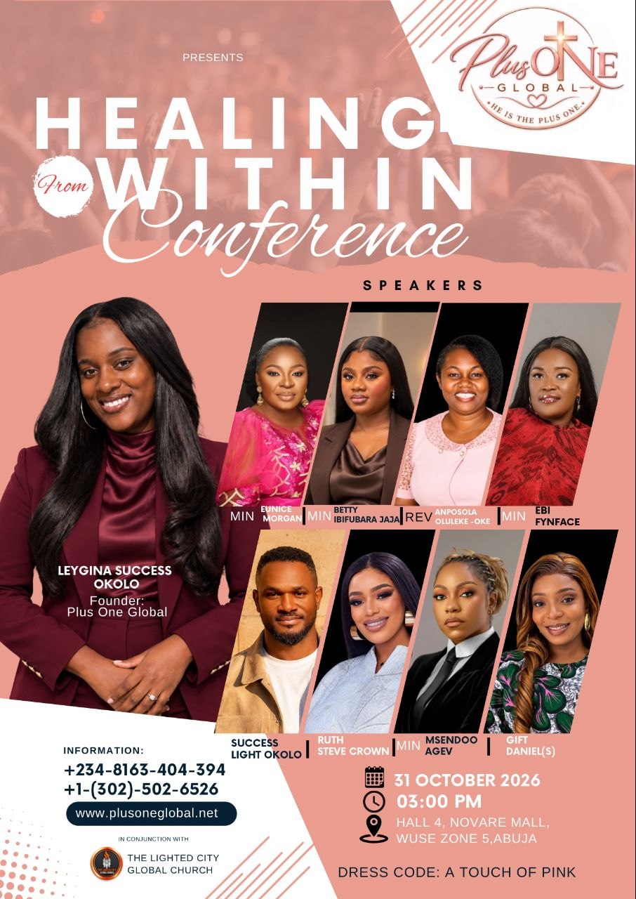 Healing From Within Conference flyer — October 31, 2026 at Novare Mall, Abuja